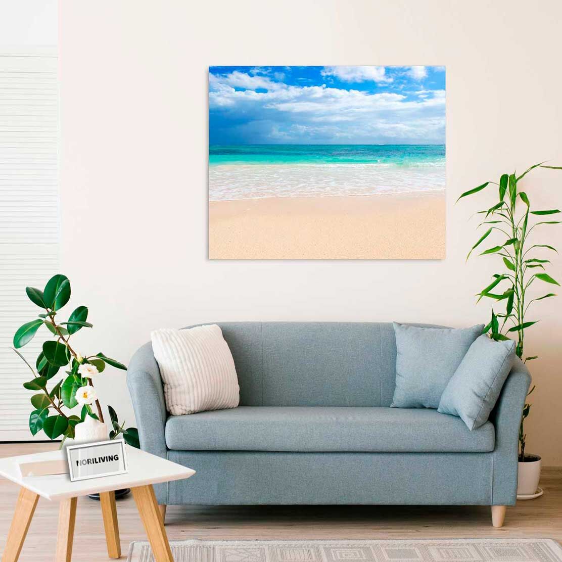 Wandbild über dem Sofa mit Motiv Karibikstrand in Mexiko 648