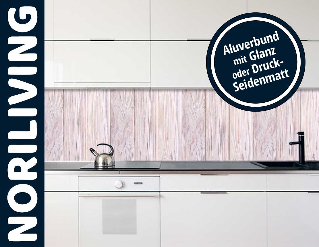 in der Küche eingebaute Küchenrückwand mit Motiv Rosa rötliche Holzpaneelen 890