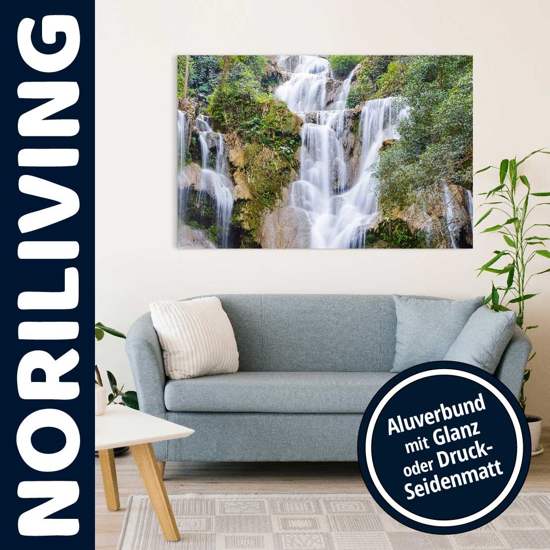 Wandbild Alu Wasserfall in Asien 829