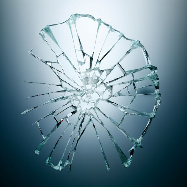 Zersplitterte Glasscheibe Kaputtes Glas