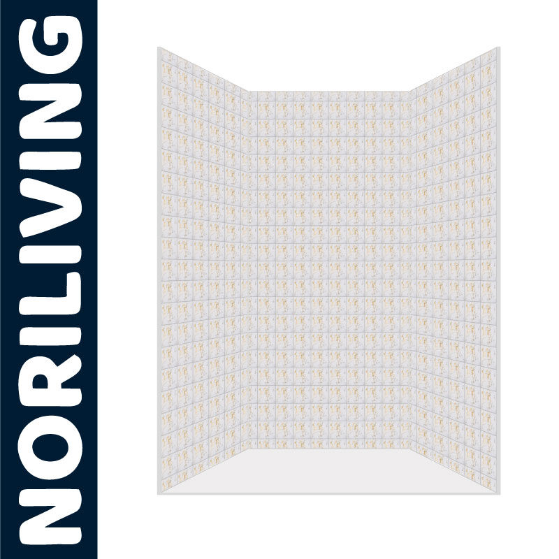 Abbildung einer Nischen-Duschrückwand mit Motiv Fliesenoptik 777