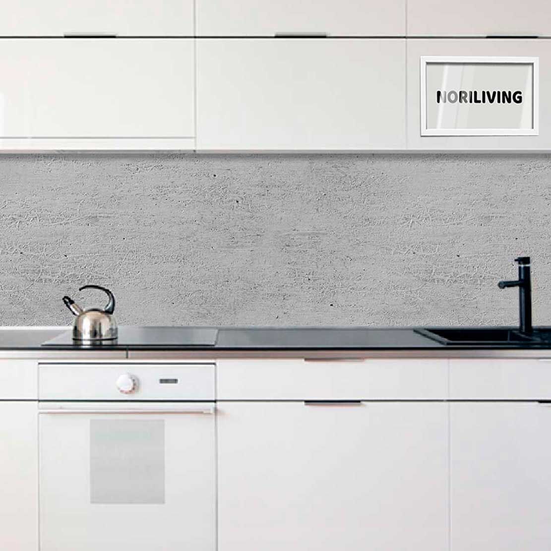 Küchenrückwand Alu Stein mittel grau Beton 262