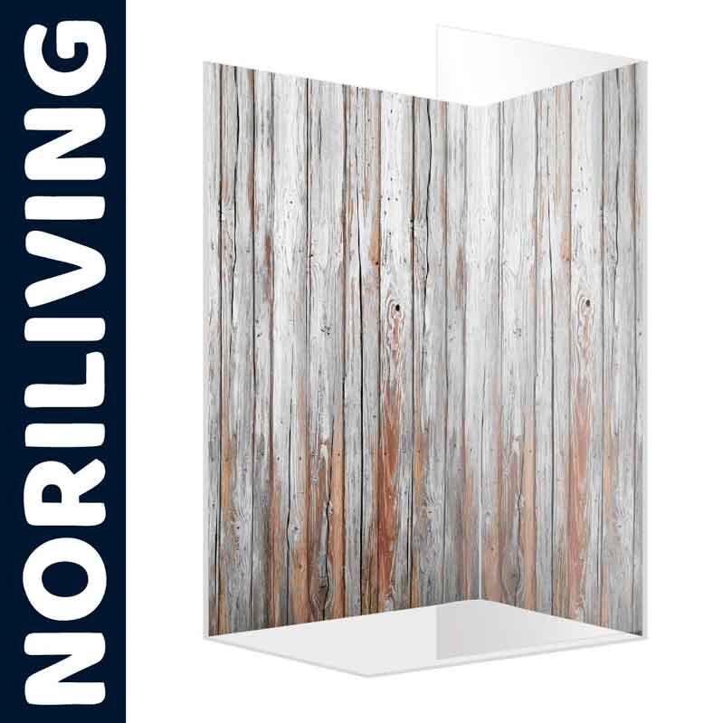 Dekorativer Sichtschutz von Noriliving mit rustikaler Holzoptik