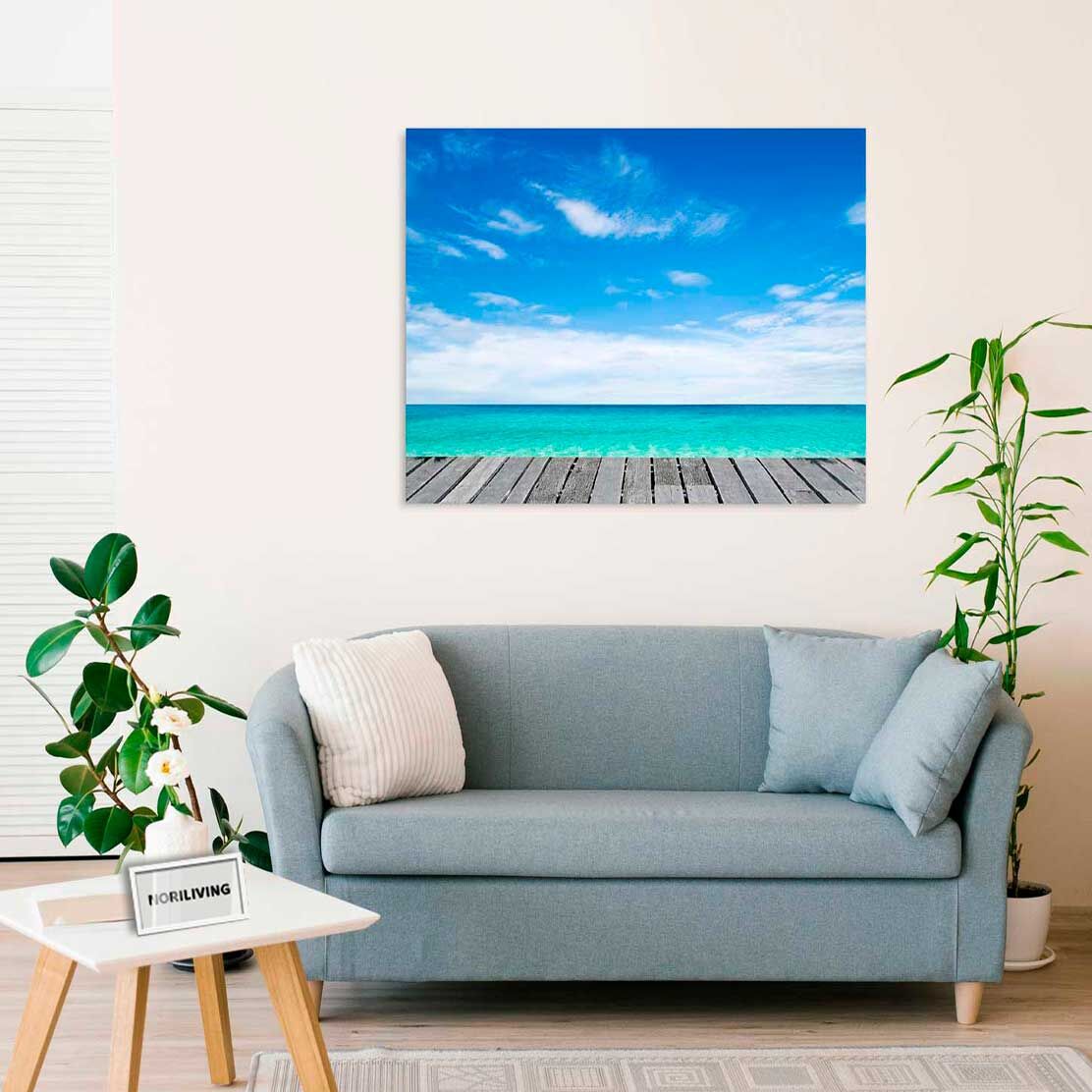 Wandbild über dem Sofa mit Motiv Am Strand 662