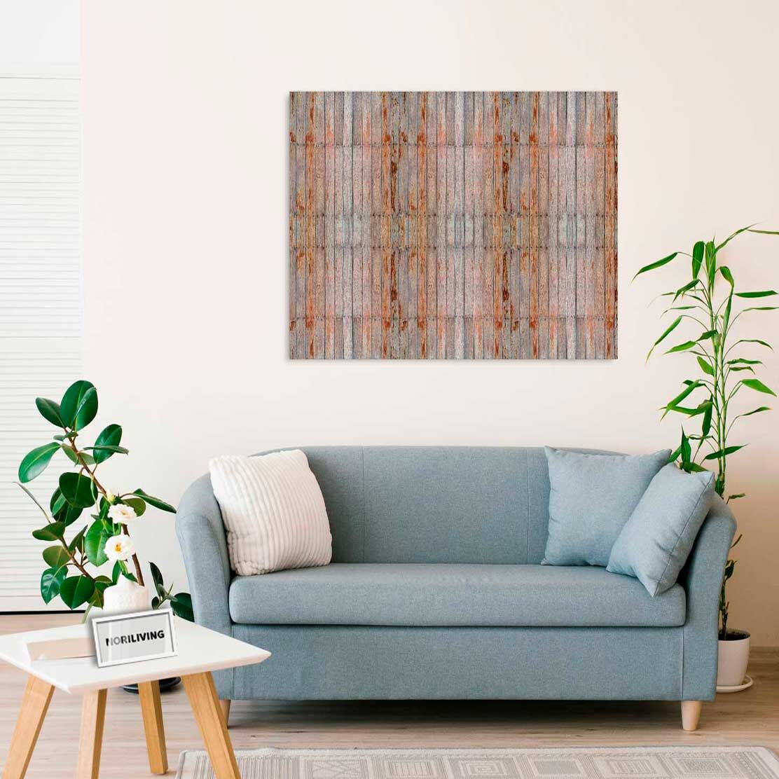 Wandbild über dem Sofa mit Motiv Hölzerner Hintergrund 578