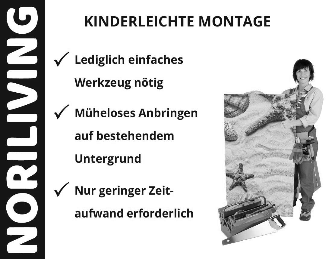 Aufzählung der Vorteile einer Badrückwand aus Aluverbund