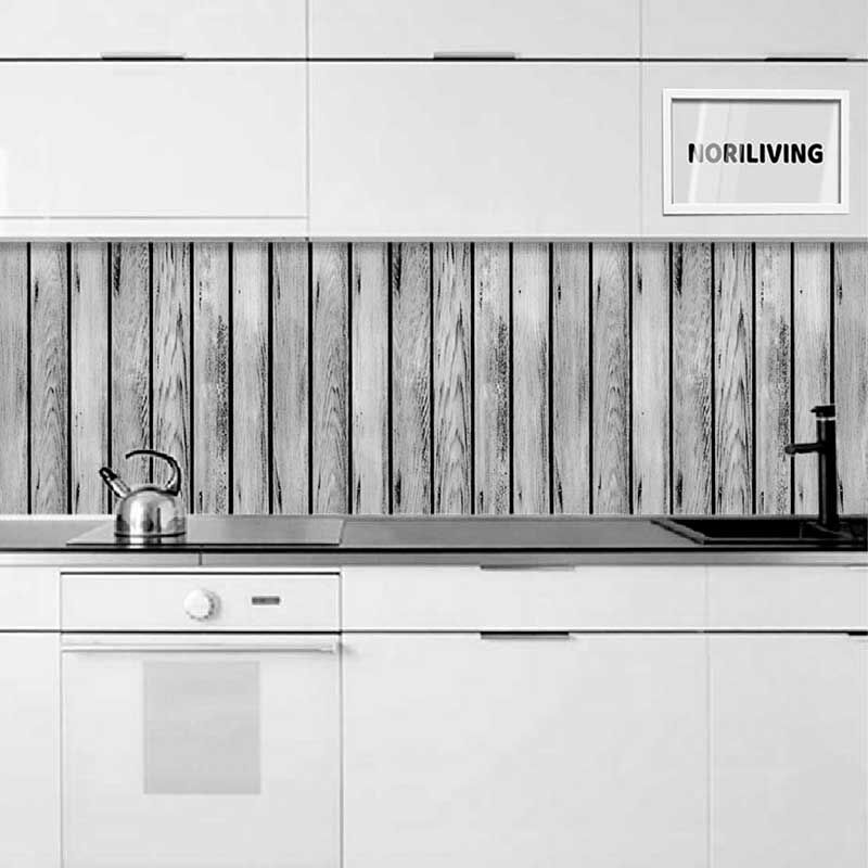 Fliesenspiegel Alu Holzkisten-Hintergrund 839 schwarz-weiß