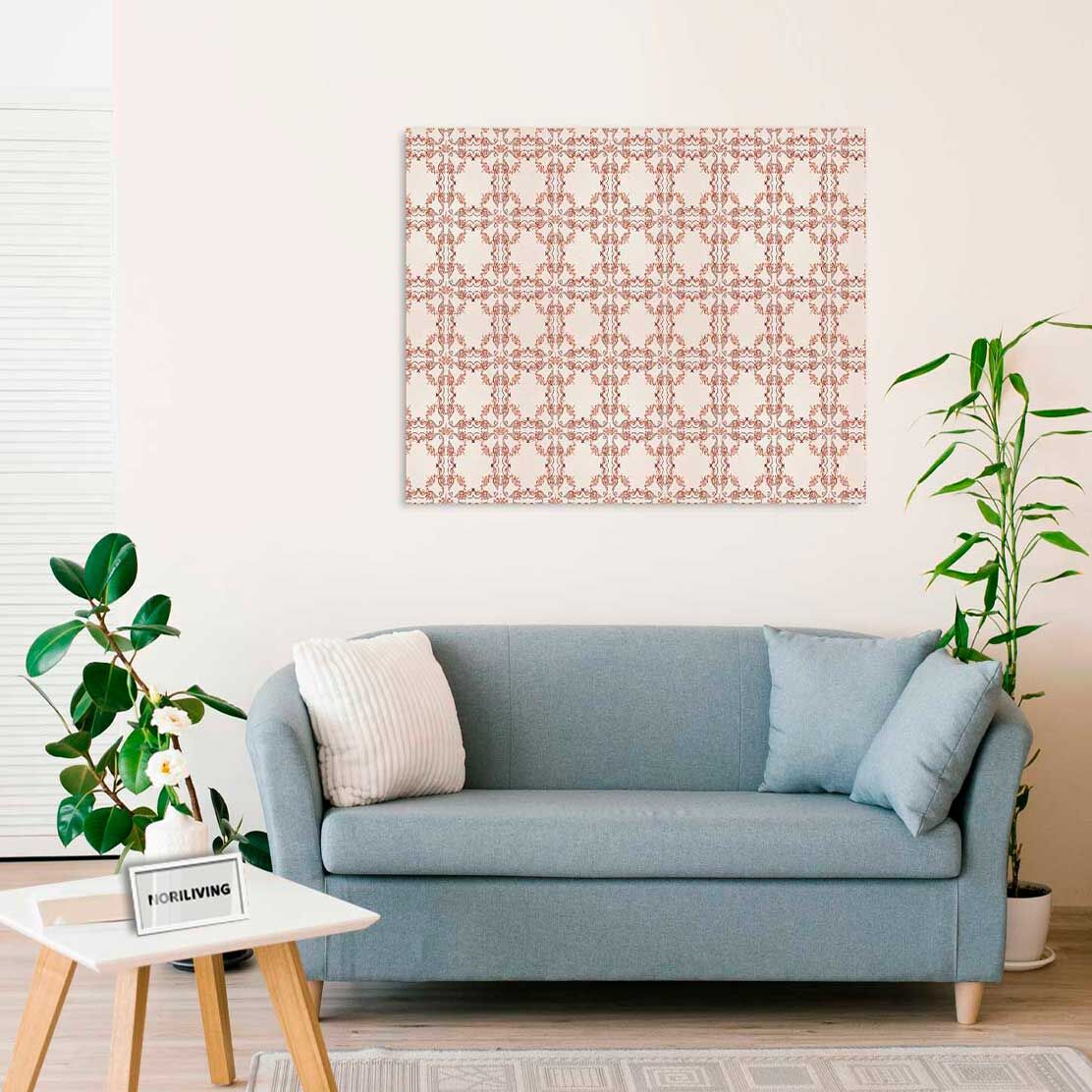 Wandbild über dem Sofa mit Motiv Fliesen Pastellfarben 901