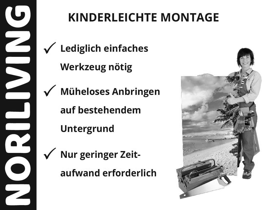 Aufzählung der Vorteile einer Badrückwand aus Aluverbund