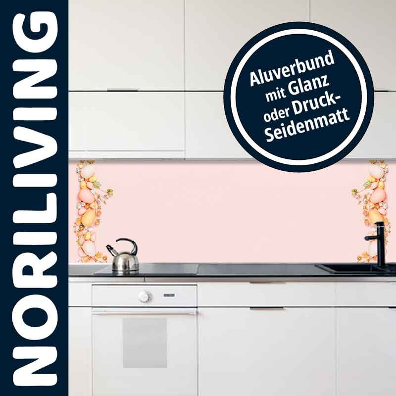 Küchenrückwand aus Aluverbund mit Glanz oder Druck-Seidenmatt von Noriliving
