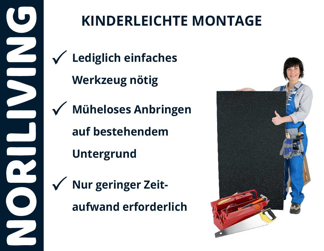 Aufzählung der Vorteile einer Badrückwand aus Aluverbund