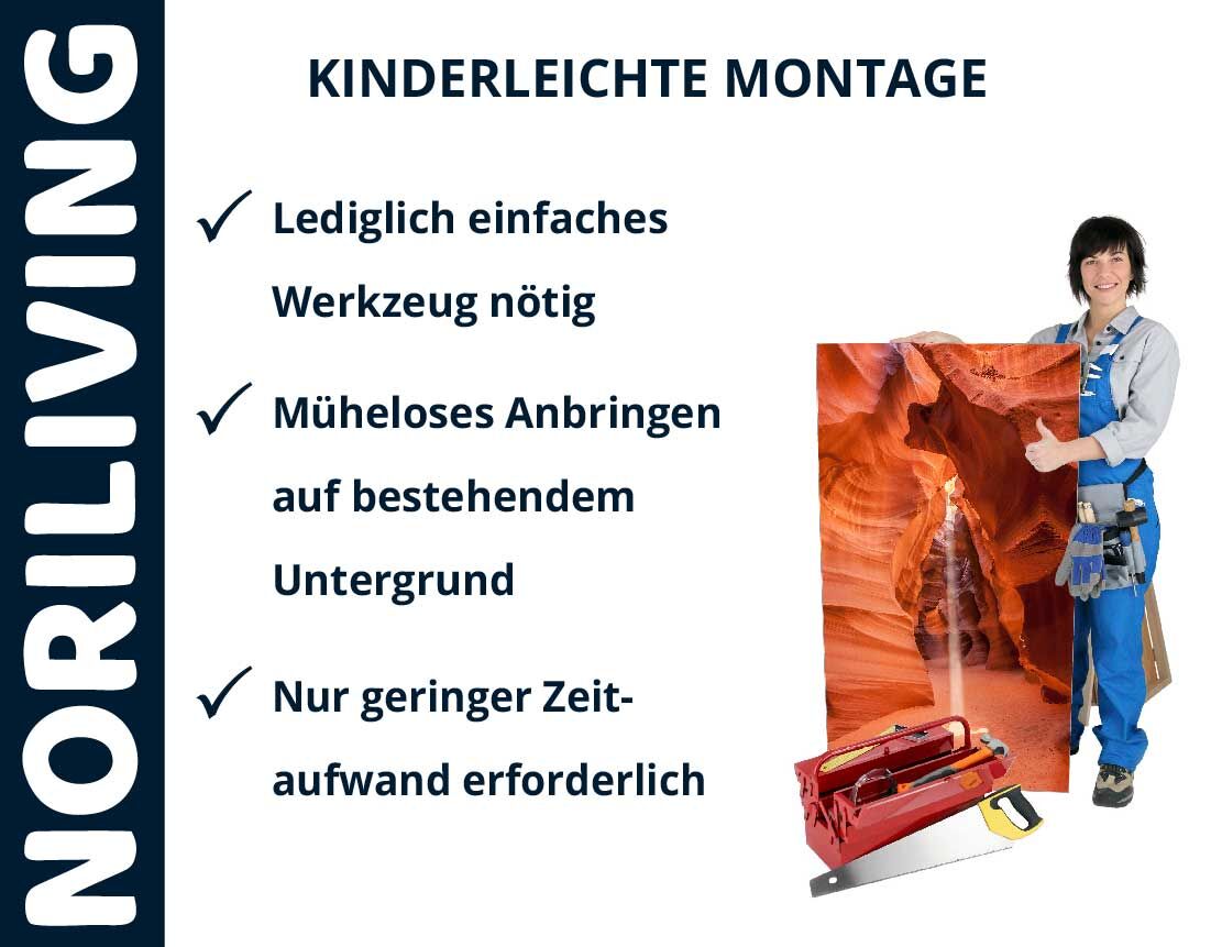 Aufzählung der Vorteile einer Badrückwand aus Aluverbund