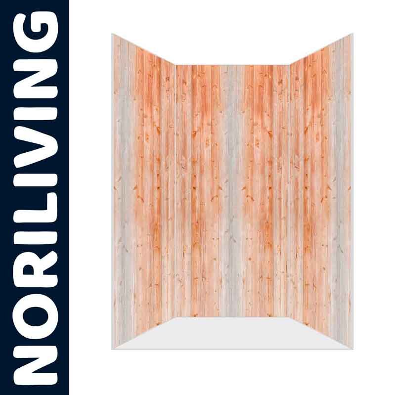 Dreiteiliger Noriliving Raumteiler in Holzoptik