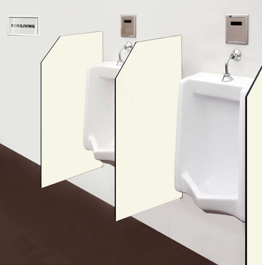 in der Toilette eingebaute Schamwand mit Motiv Unifarbe Weiß 2323