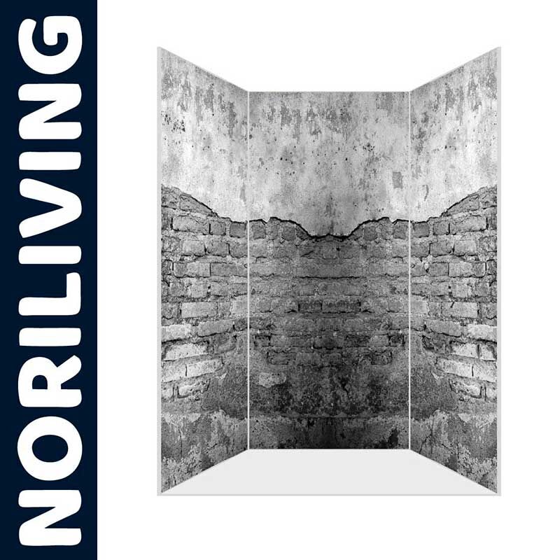 Dekorativer Raumteiler mit realistischer Ziegelstein-Optik, gestaltet von Noriliving.