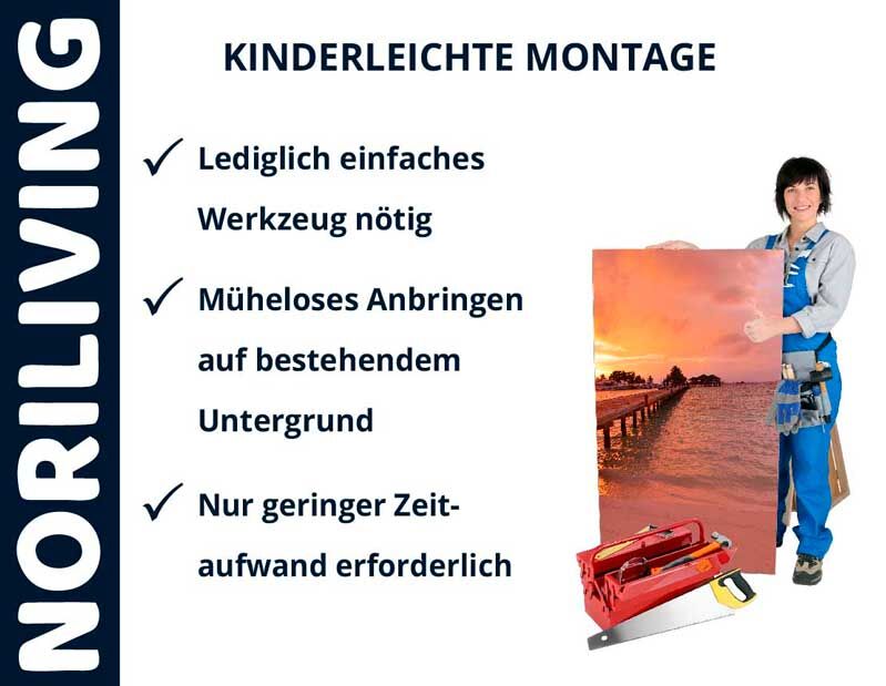 NORILIVING bietet einfache Montage mit leichtem Werkzeug und wenig Zeitaufwand