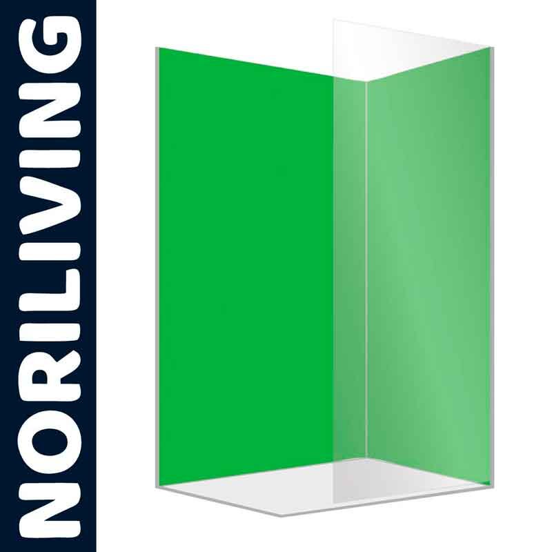 Grüne Duschwand von NORILIVING, modernes Design