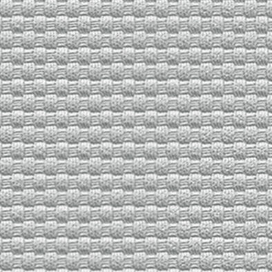 Nahaufnahme einer grauen, texturierten Stoffoberfläche mit einem geometrischen Muster