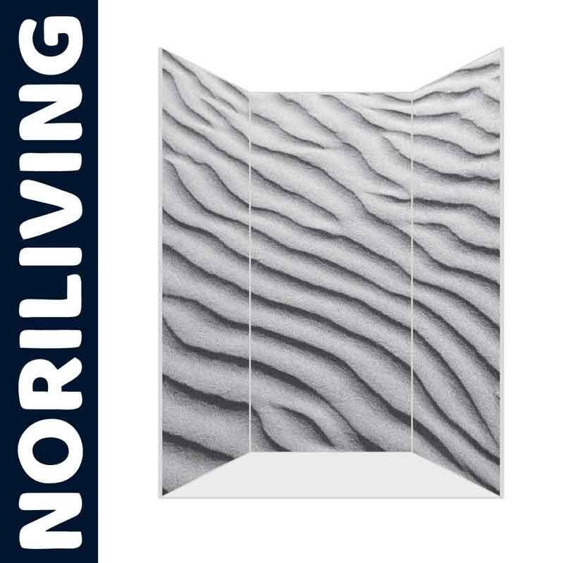 Raumteiler mit abstraktem Wellendesign, Marke NORILIVING