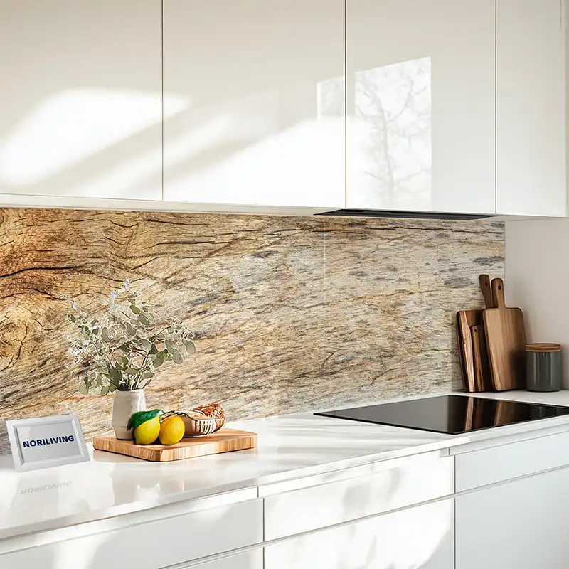 Fliesenspiegel Alu Rustikale Holzplanken mit Maserung 221