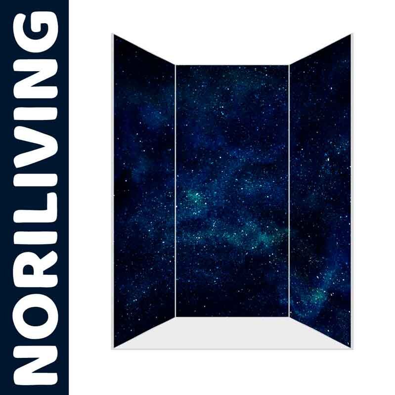 Dreiteiliger Raumteiler mit Sternenhimmel-Motiv von Noriliving