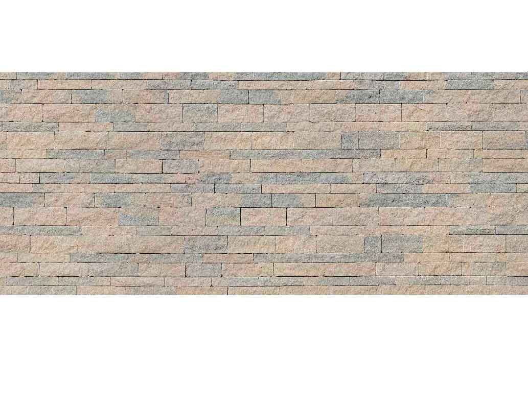 Beigefarbene Natursteinverblender in rechteckiger Form, ideal für Wandverkleidungen