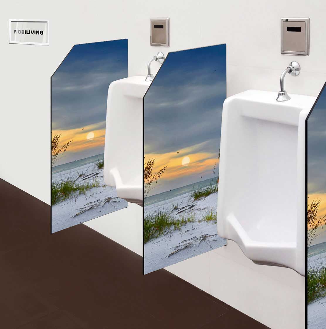 in der Toilette eingebaute Schamwand mit Motiv Sonnenuntergang über Holmes Beach 324