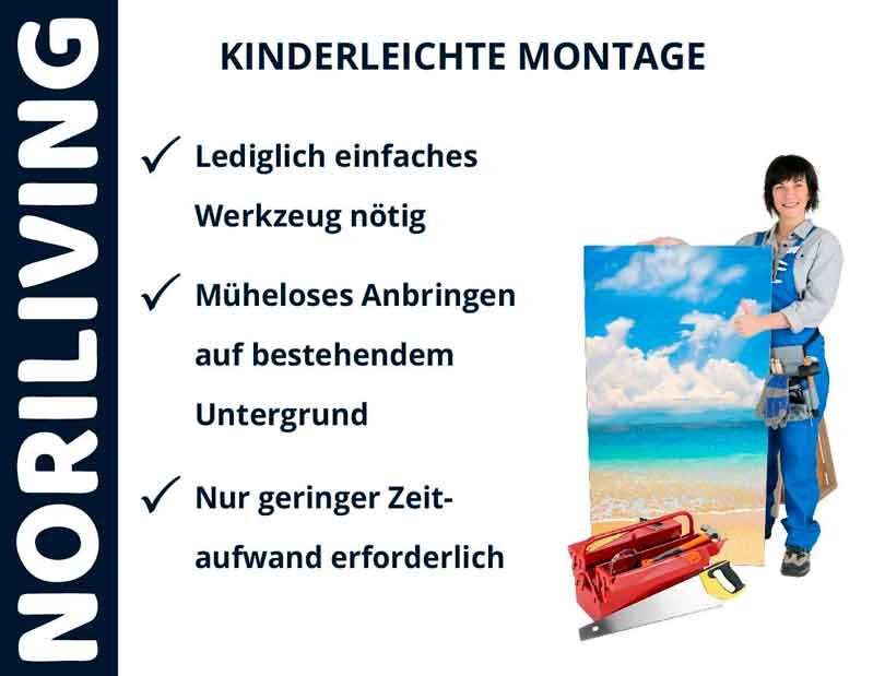 NORILIVING Anzeige mit einfacher Montageanleitung, geringer Zeitaufwand und wenig Werkzeug erforderlich