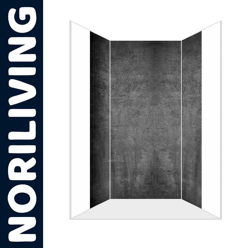 Modernes Duschwand-Set mit Betonoptik von NORILIVING