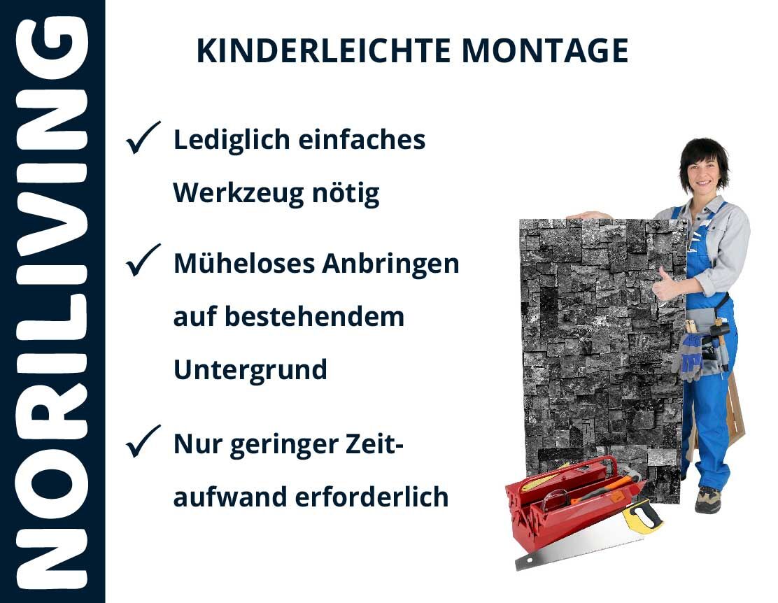 Aufzählung der Vorteile einer Badrückwand aus Aluverbund