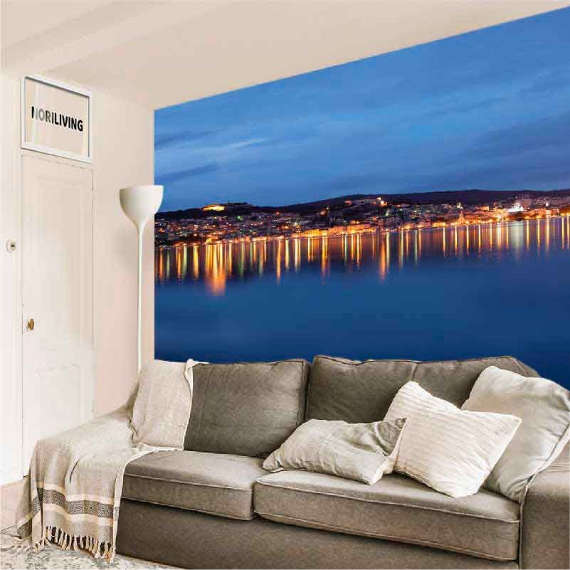 Wohnzimmerrückwand Alu Sibenik in der Nacht Kroatien 719