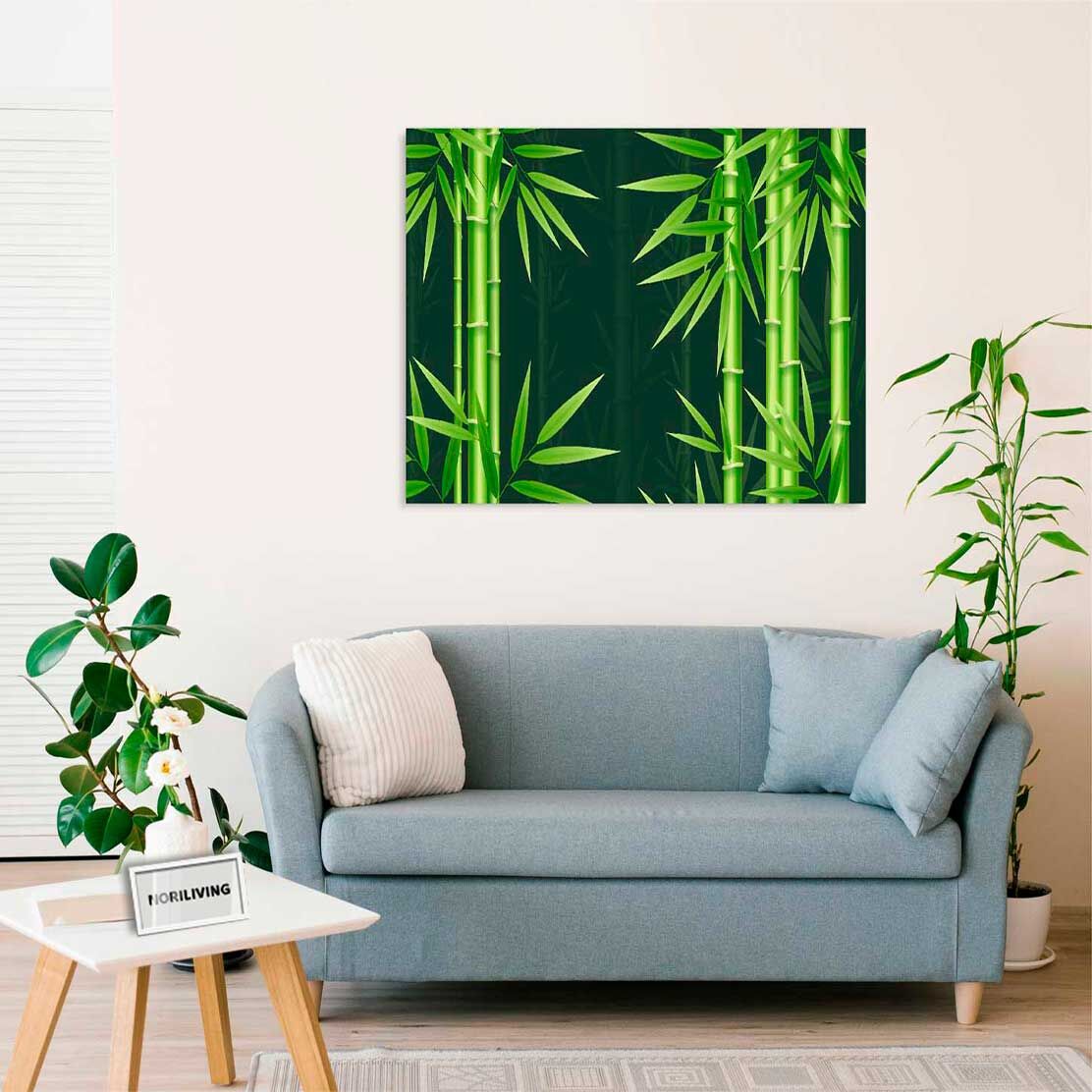 Wandbild über dem Sofa mit Motiv Bambus 466