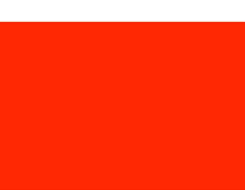 Ein einfaches rotes Rechteck auf weißem Hintergrund
