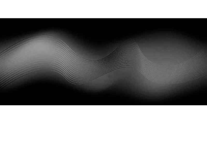 Abstrakte Linien auf schwarzem Hintergrund, die wellenförmig verlaufen