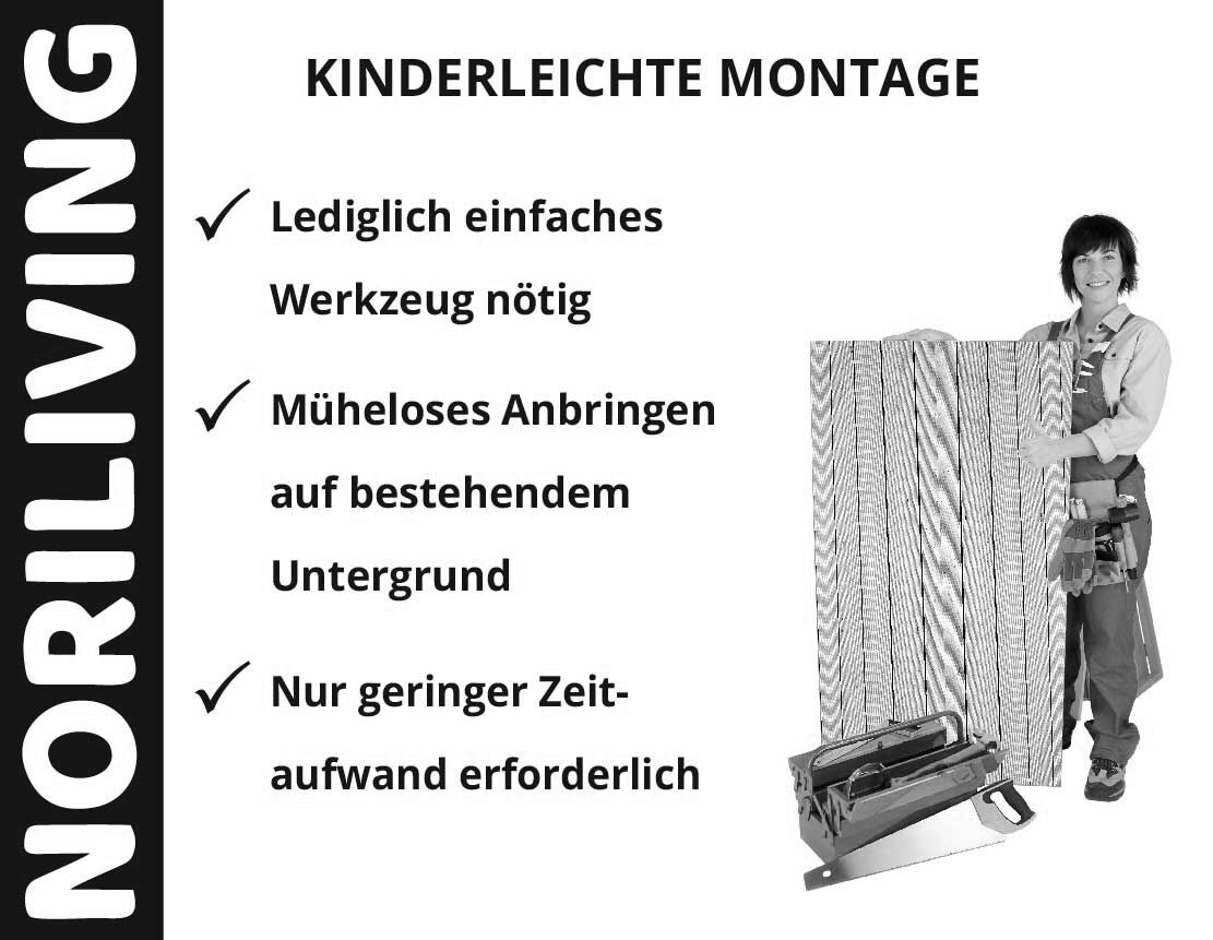 Aufzählung der Vorteile einer Badrückwand aus Aluverbund