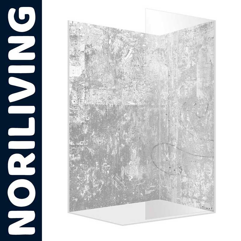 Duschkabine mit Betonoptik-Design von NORILIVING