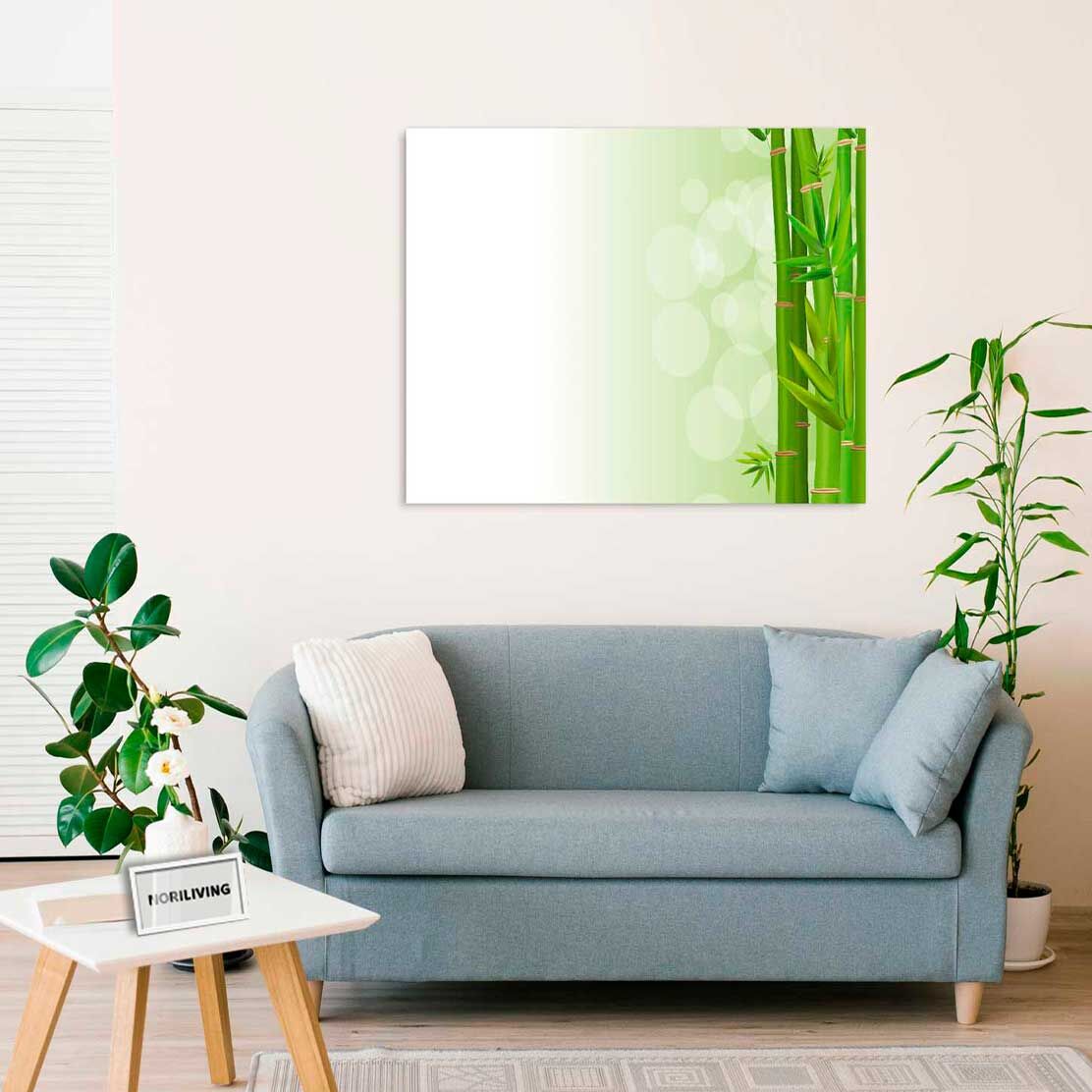 Wandbild über dem Sofa mit Motiv Bambus 664