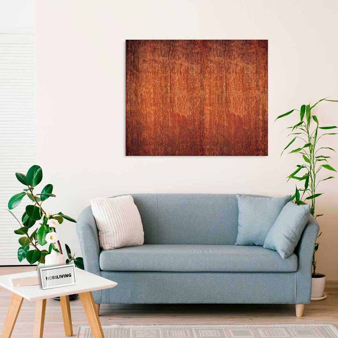 Wandbild über dem Sofa mit Motiv altes Holz 682
