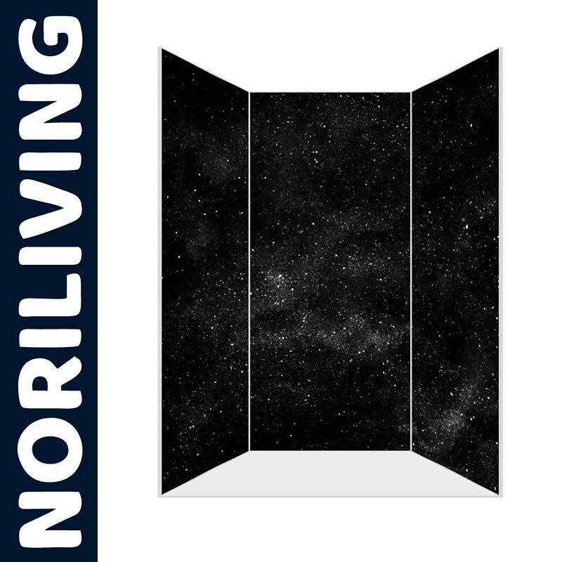 Ein dekorativer Raumteiler mit einem Design, das an einen Sternenhimmel erinnert, von der Marke Noriliving.