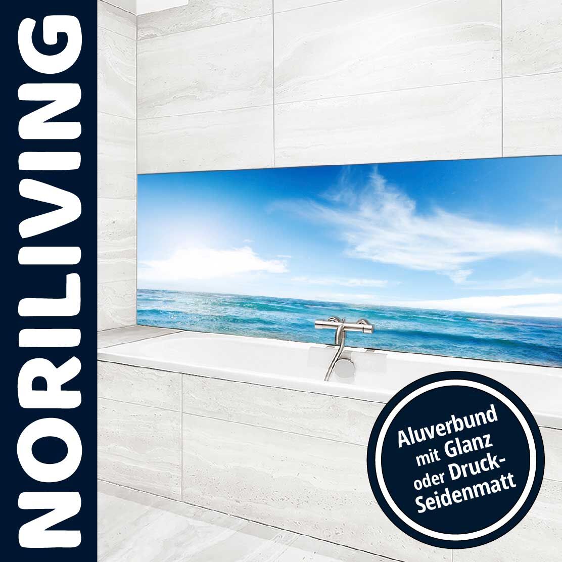 Ansicht des Badrückwand-Motivs Am Strand 037 Oberkante