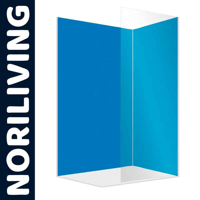 Duschfaltwand von Noriliving in Blau, für moderne Badezimmer
