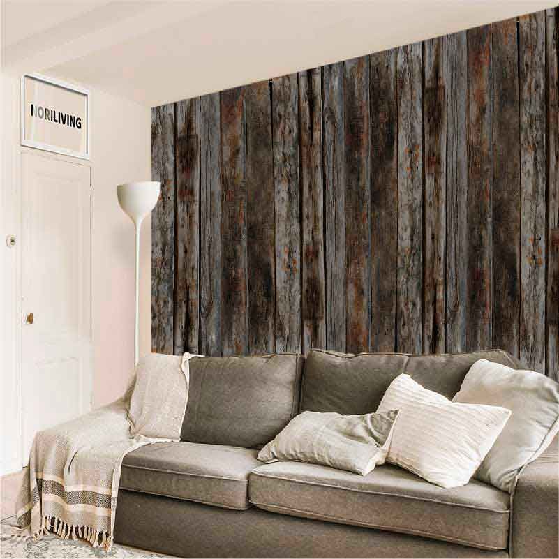 Wohnzimmerrückwand Alu Alte Holzbohlen 532