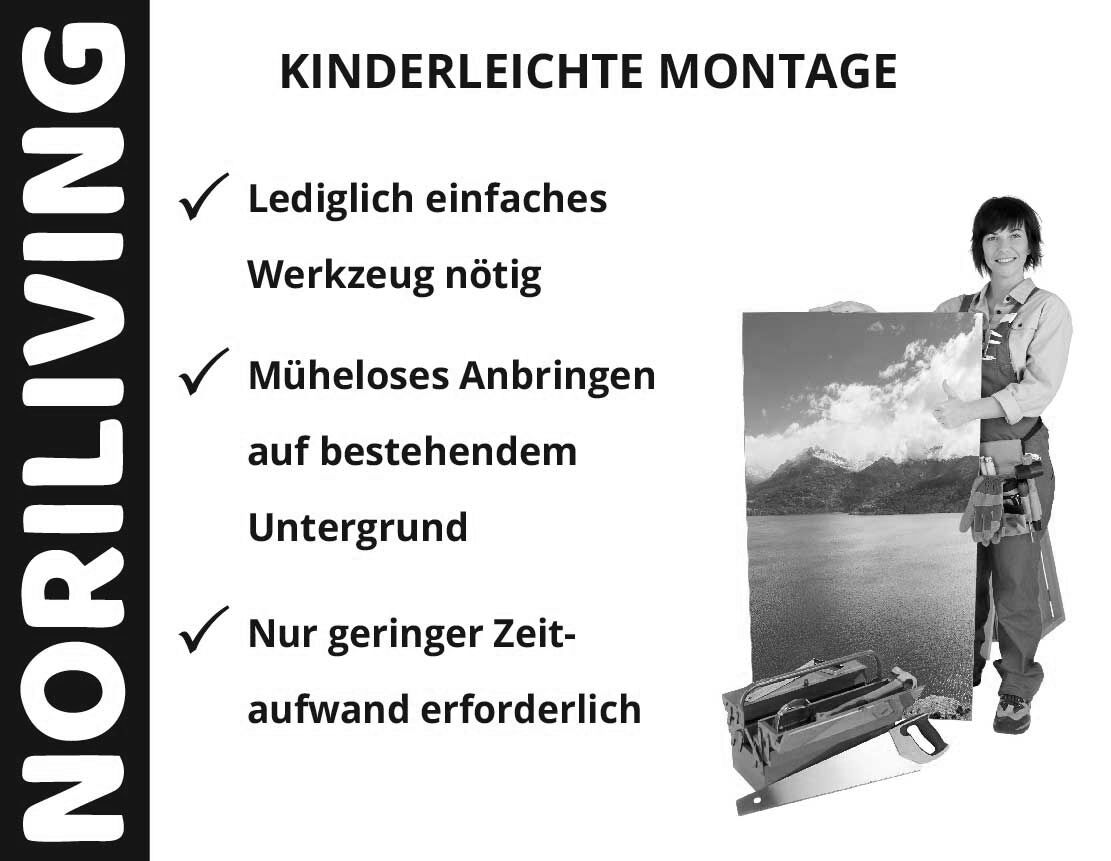 Aufzählung der Vorteile einer Badrückwand aus Aluverbund