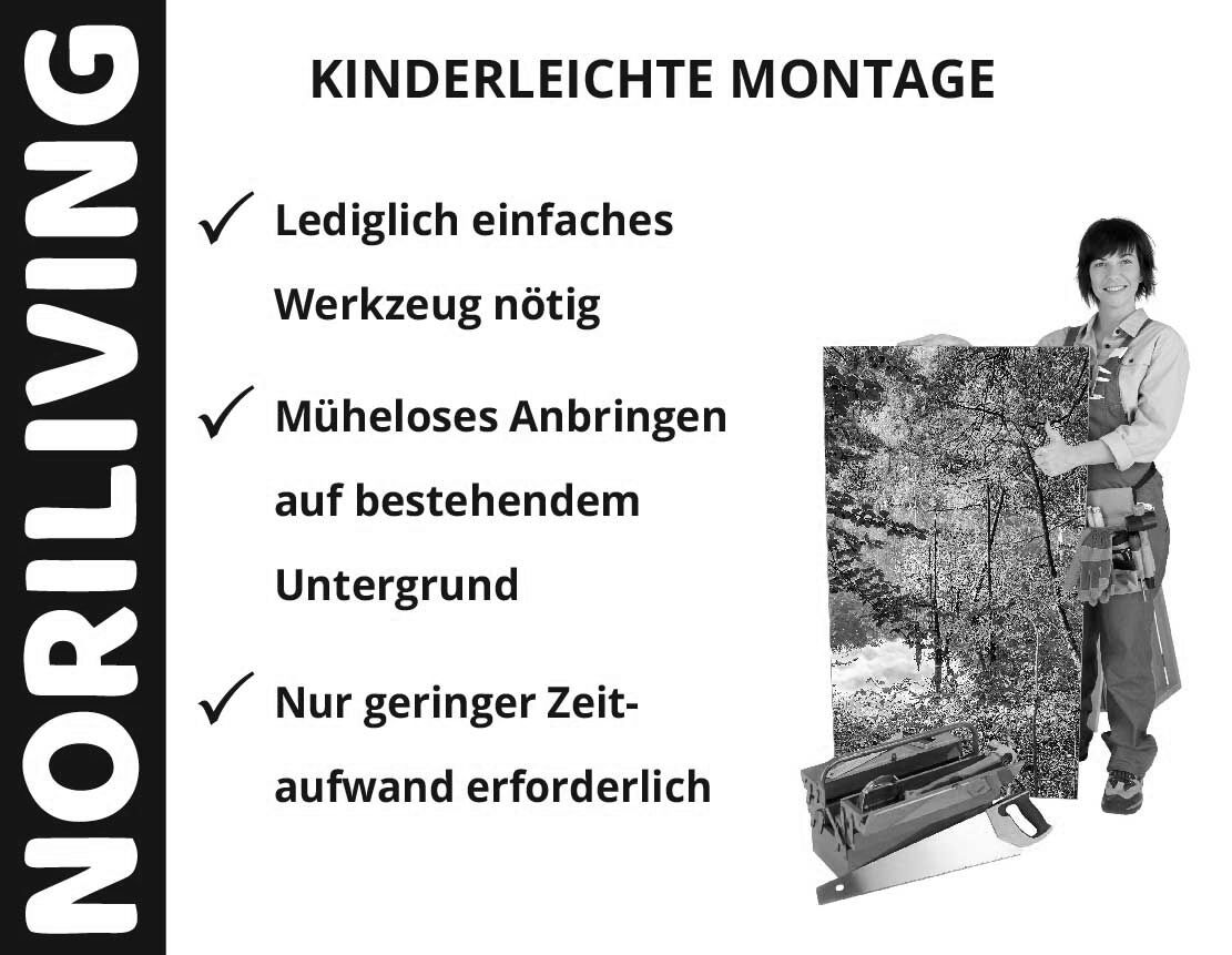 Aufzählung der Vorteile einer Badrückwand aus Aluverbund