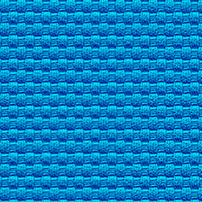 Nahaufnahme eines strukturierten blauen Stoffes mit einem regelmäßigen Muster
