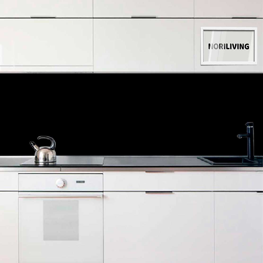 Fliesenspiegel Alu 1-4 teilig Unifarbe Schwarz 2329