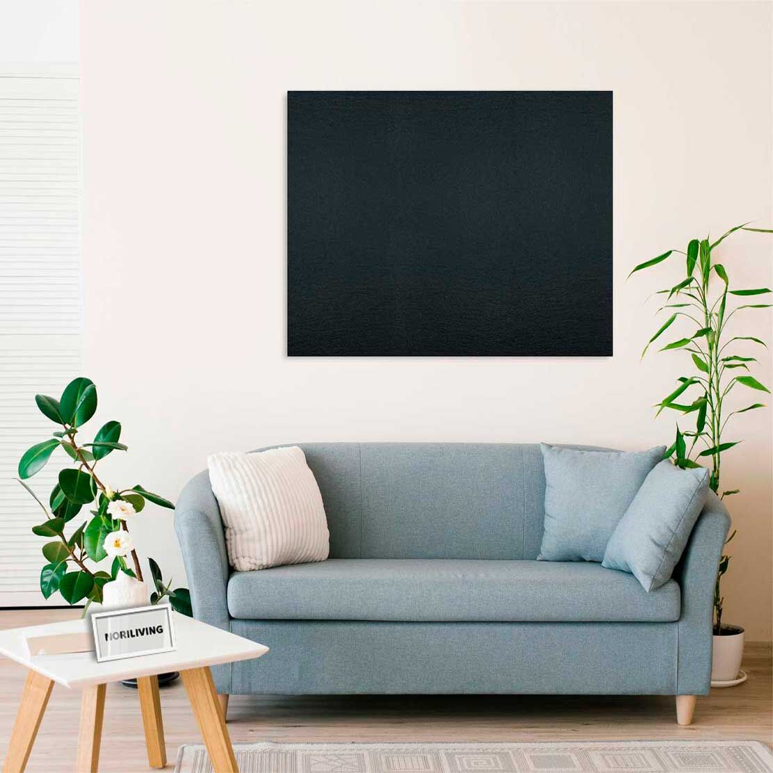 Wandbild über dem Sofa mit Motiv Schwarzer Schiefer grau 824