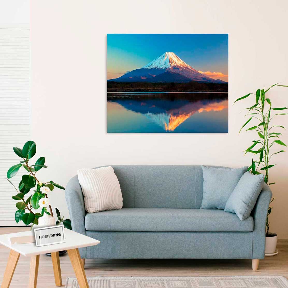 Wandbild über dem Sofa mit Motiv Fujiyama Vulkan Japan 105