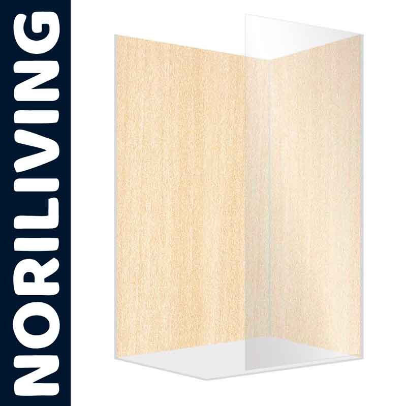 Transparente NORILIVING Duschwand aus Glas in elegantem Design für moderne Badezimmer