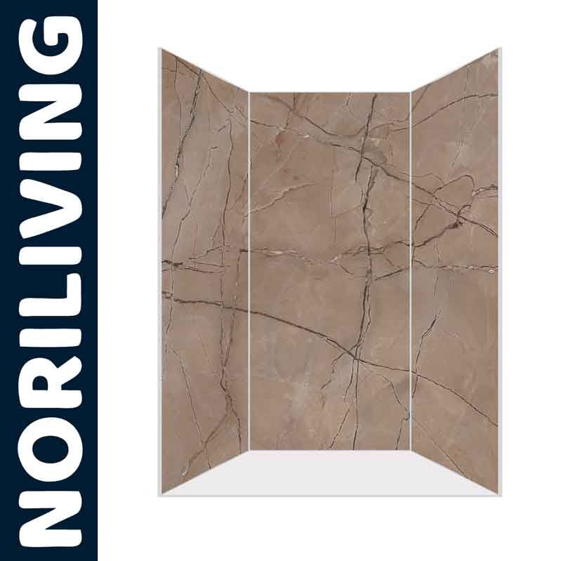 Duschwand in Marmor-Optik von NORILIVING